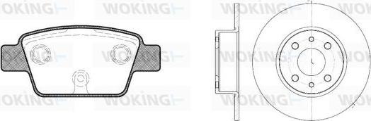 Woking 89613.00 - Спирачен комплект, дискови спирачки vvparts.bg