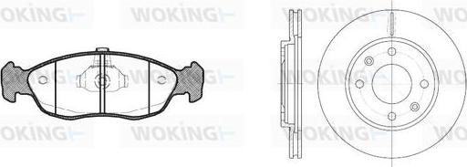 Woking 85613.02 - Спирачен комплект, дискови спирачки vvparts.bg