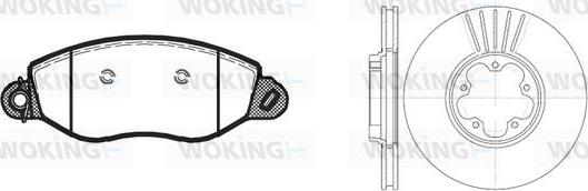 Woking 86723.03 - Спирачен комплект, дискови спирачки vvparts.bg