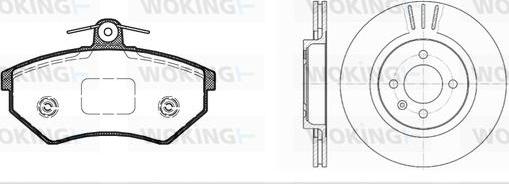 Woking 80343.03 - Спирачен комплект, дискови спирачки vvparts.bg