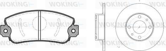 Woking 82723.00 - Спирачен комплект, дискови спирачки vvparts.bg