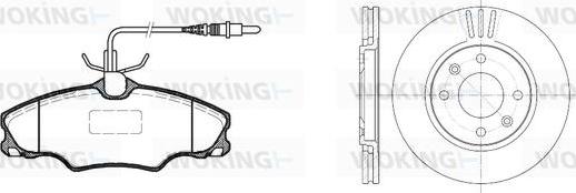 Woking 87033.00 - Спирачен комплект, дискови спирачки vvparts.bg