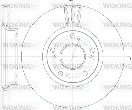 Woking D6985.10 - Спирачен диск vvparts.bg