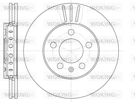 Woking D6545.10 - Спирачен диск vvparts.bg