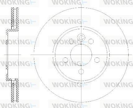 Woking D6614.10 - Спирачен диск vvparts.bg