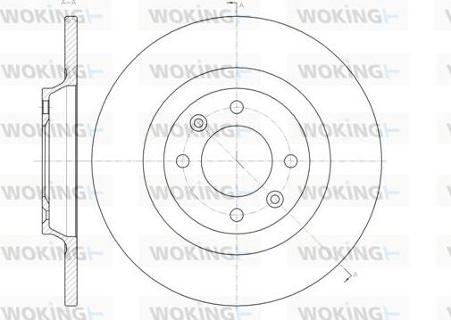 Woking D61457.00 - Спирачен диск vvparts.bg