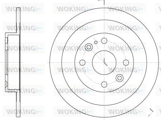 Woking D6148.00 - Спирачен диск vvparts.bg