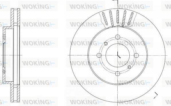 Woking D61696.10 - Спирачен диск vvparts.bg
