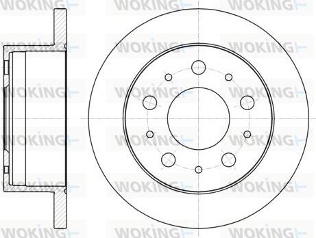 Woking D61056.00 - Спирачен диск vvparts.bg