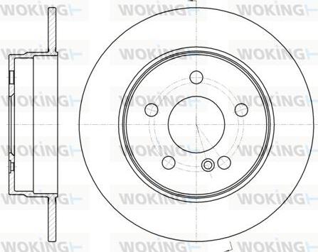 Woking D61069.00 - Спирачен диск vvparts.bg