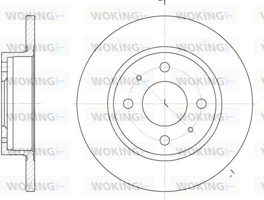 Woking D6101.00 - Спирачен диск vvparts.bg