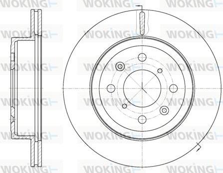 Woking D61038.10 - Спирачен диск vvparts.bg