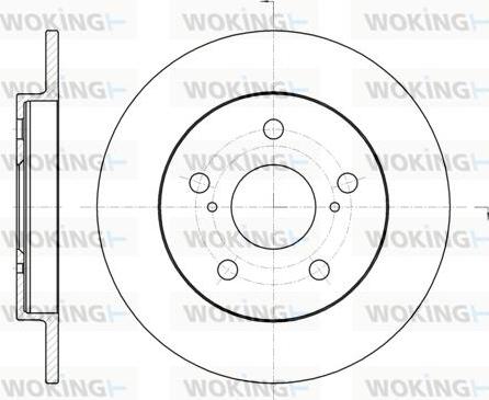 Woking D61074.00 - Спирачен диск vvparts.bg