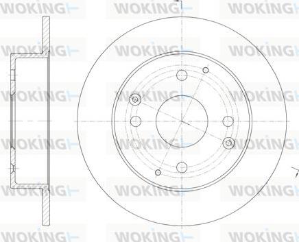 Woking D61156.00 - Спирачен диск vvparts.bg