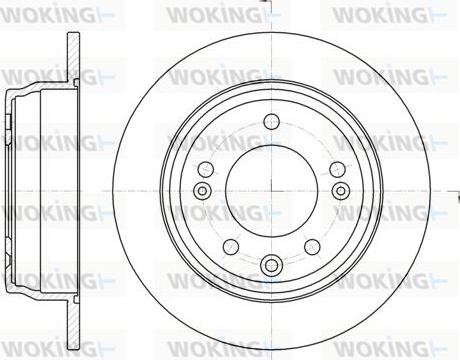 Woking D61105.00 - Спирачен диск vvparts.bg