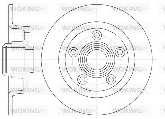 Woking D61114.00 - Спирачен диск vvparts.bg