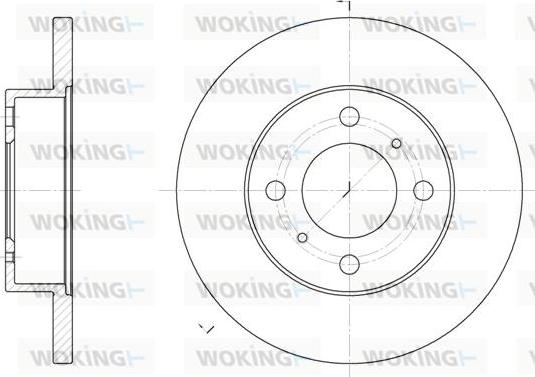 Woking D61117.00 - Спирачен диск vvparts.bg