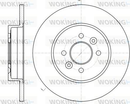 Woking D61176.00 - Спирачен диск vvparts.bg