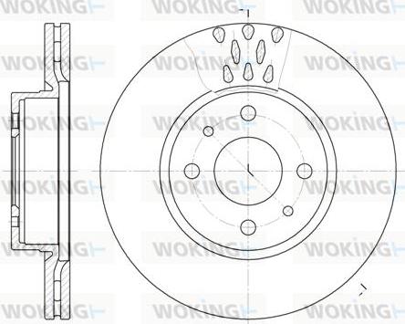 Woking D6186.10 - Спирачен диск vvparts.bg