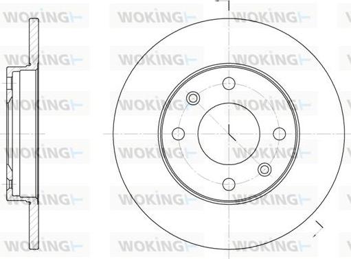 Woking D6130.00 - Спирачен диск vvparts.bg