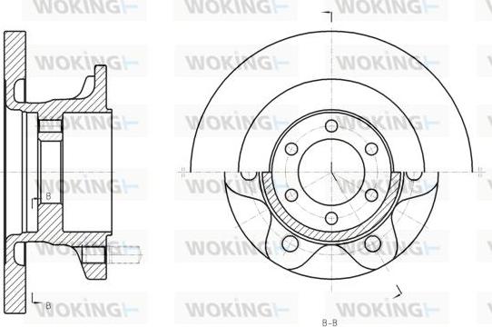 Woking D61308.00 - Спирачен диск vvparts.bg