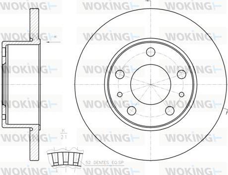 Woking D61202.00 - Спирачен диск vvparts.bg