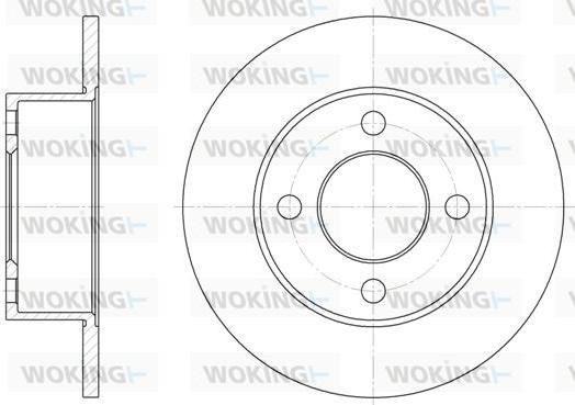 Woking D6122.00 - Спирачен диск vvparts.bg