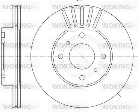 Woking D6179.10 - Спирачен диск vvparts.bg