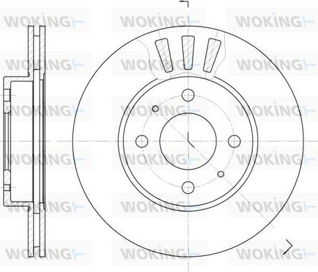 Woking D61708.10 - Спирачен диск vvparts.bg