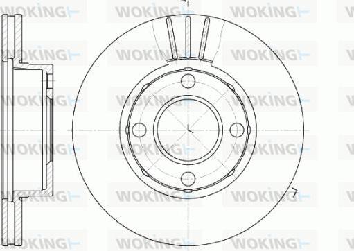 Woking D6177.10 - Спирачен диск vvparts.bg
