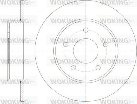 Woking D6820.00 - Спирачен диск vvparts.bg