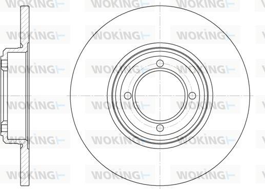 Woking D6261.00 - Спирачен диск vvparts.bg