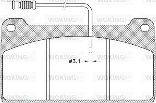 Woking JSA 9233.40 - Комплект спирачно феродо, дискови спирачки vvparts.bg