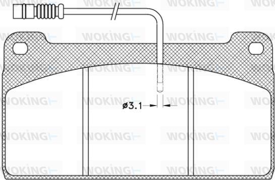 Woking JSA 9233.41 - Комплект спирачно феродо, дискови спирачки vvparts.bg