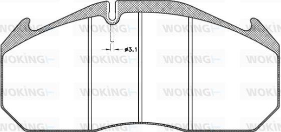 Woking JSA 4063.10 - Комплект спирачно феродо, дискови спирачки vvparts.bg