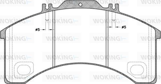 Woking JSA 5983.00 - Комплект спирачно феродо, дискови спирачки vvparts.bg