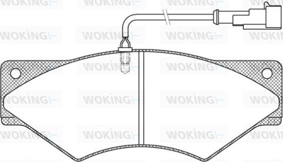 Woking JSA 5363.41 - Комплект спирачно феродо, дискови спирачки vvparts.bg