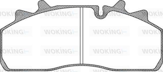 Woking JSA 13543.10 - Комплект спирачно феродо, дискови спирачки vvparts.bg