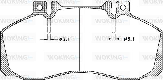 Woking JSA 3453.00 - Комплект спирачно феродо, дискови спирачки vvparts.bg