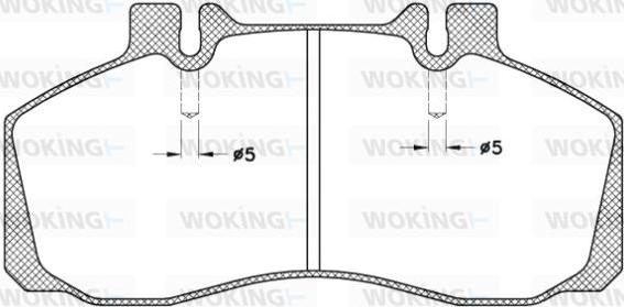 Woking JSA 3453.20 - Комплект спирачно феродо, дискови спирачки vvparts.bg