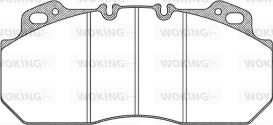 Woking JSA 7223.10 - Комплект спирачно феродо, дискови спирачки vvparts.bg