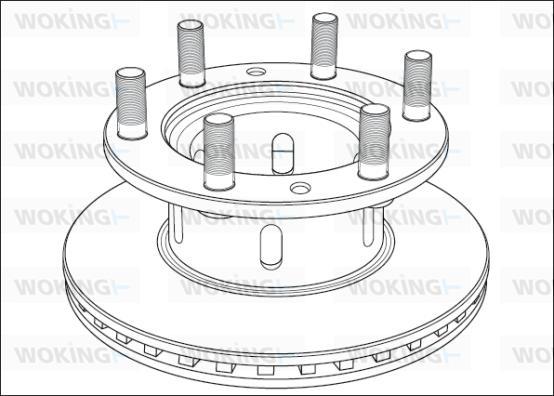 Woking NSA1001.20 - Спирачен диск vvparts.bg