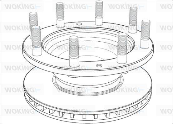 Woking NSA1003.20 - Спирачен диск vvparts.bg