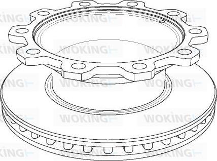 Woking NSA1081.20 - Спирачен диск vvparts.bg