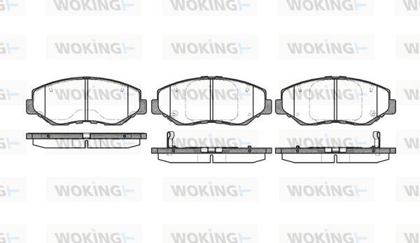 Woking P9993.00 - Комплект спирачно феродо, дискови спирачки vvparts.bg