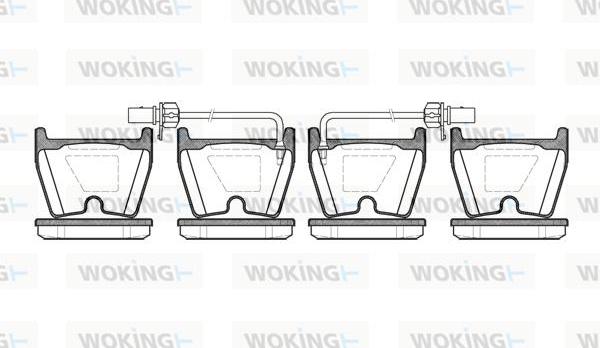 Woking P9963.02 - Комплект спирачно феродо, дискови спирачки vvparts.bg