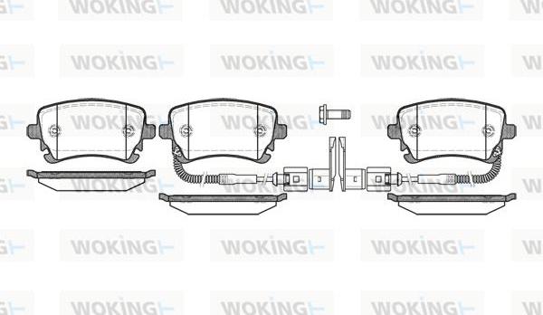 Woking P9973.02 - Комплект спирачно феродо, дискови спирачки vvparts.bg