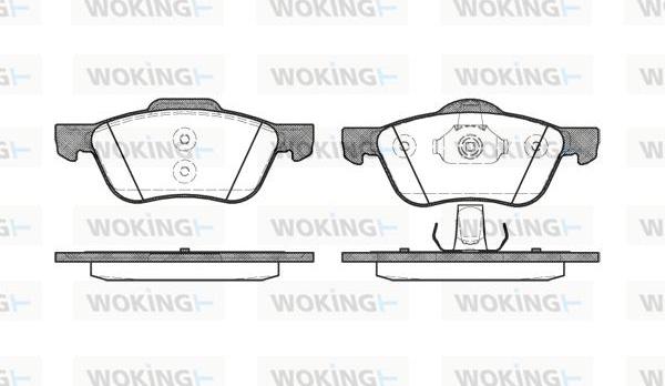 Woking P9443.00 - Комплект спирачно феродо, дискови спирачки vvparts.bg