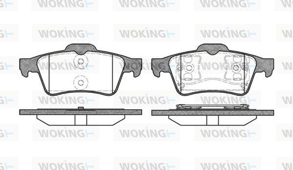 Woking P9423.00 - Комплект спирачно феродо, дискови спирачки vvparts.bg