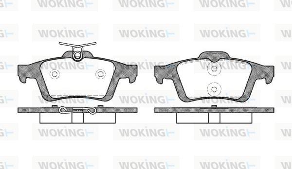 Woking P9423.30 - Комплект спирачно феродо, дискови спирачки vvparts.bg